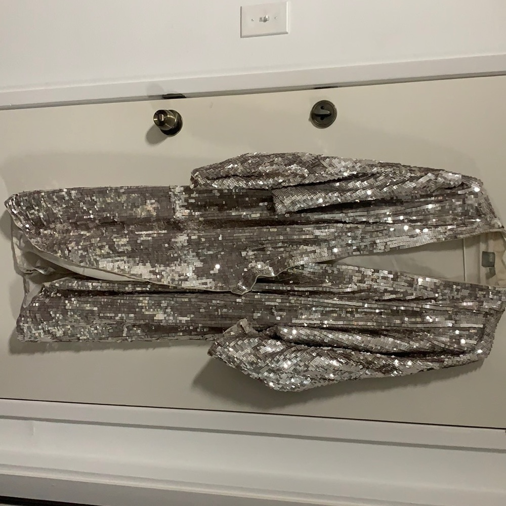 ASOS edition oversized sequin wrap midi dress